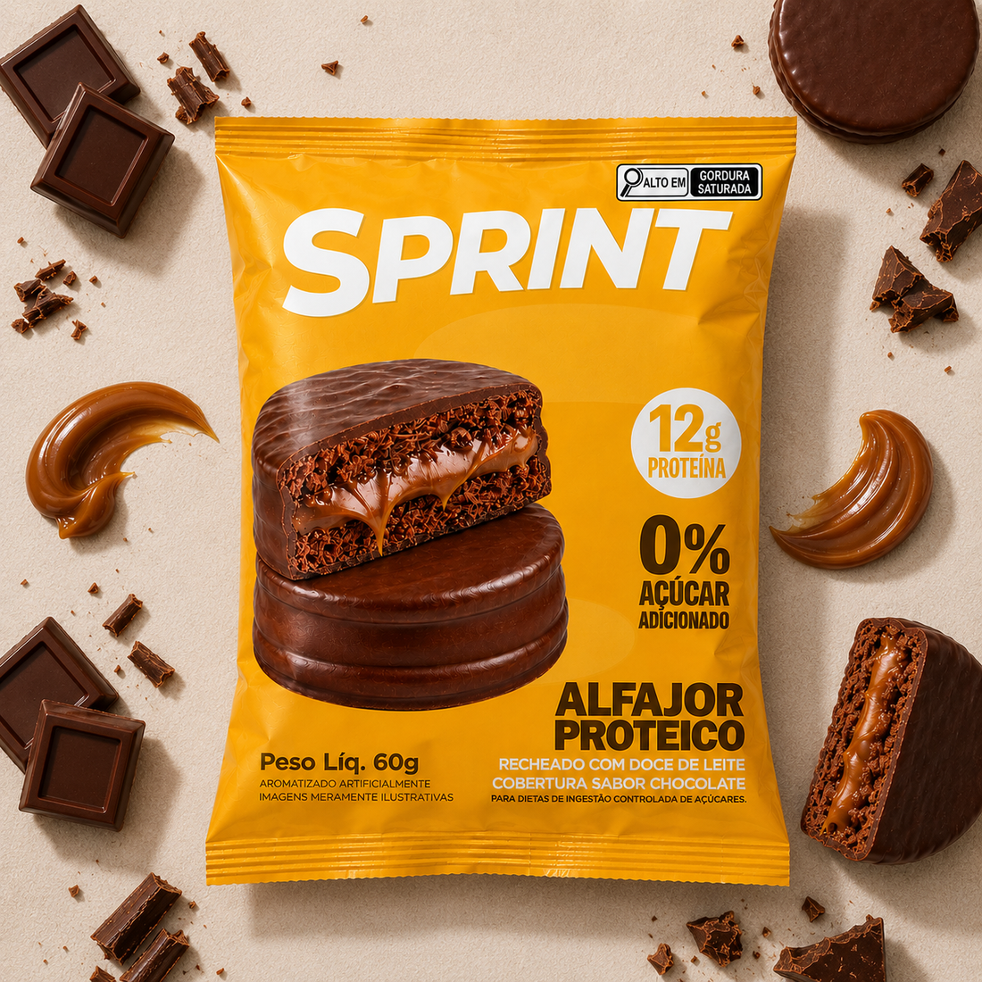 ALFAJOR PROTEICO - CAIXA X10