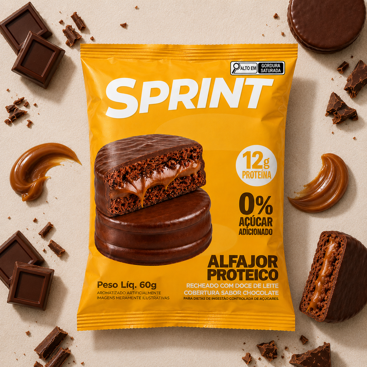 ALFAJOR PROTEICO - CAIXA X10