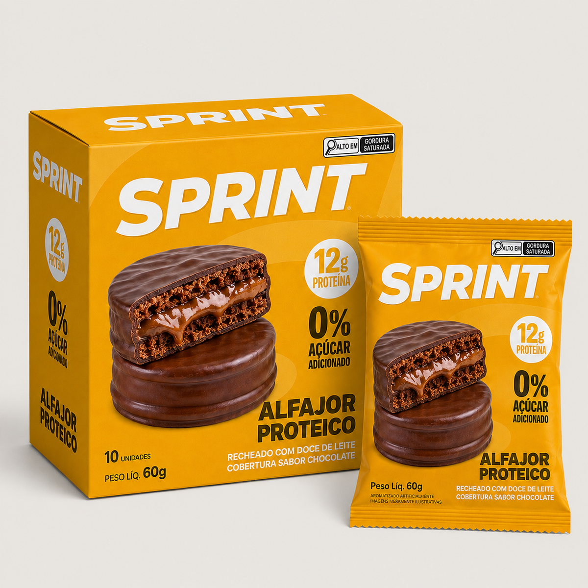 ALFAJOR PROTEICO - CAIXA X10