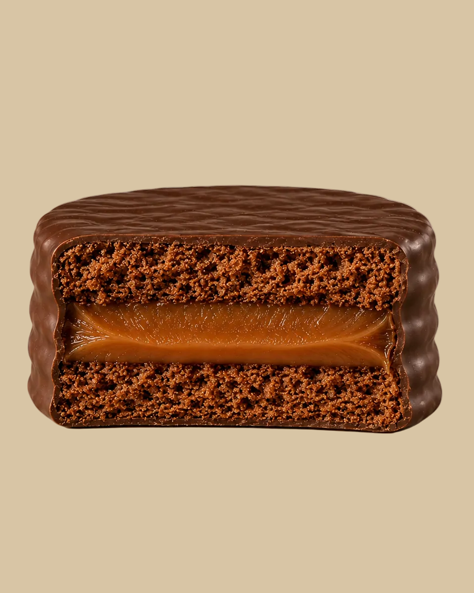 Alfajor proteico sabor chocolate